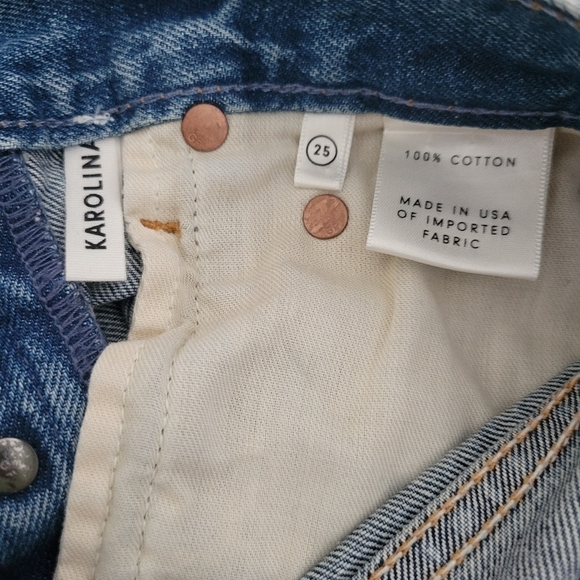 NEW Grlfrnd The Karolina Distressed High Rise Blue Jeans - Picture 6 of 6